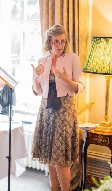 Gill reading at a same sex couple's wedding Gill reading a bespoke spoken word poem of a same sex couple's love story