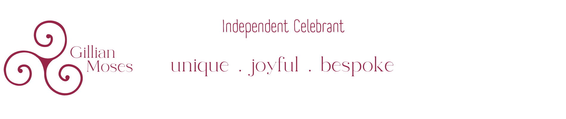 Gillian Moses Independent Celebrant offering unique joyful bespoke ceremonies