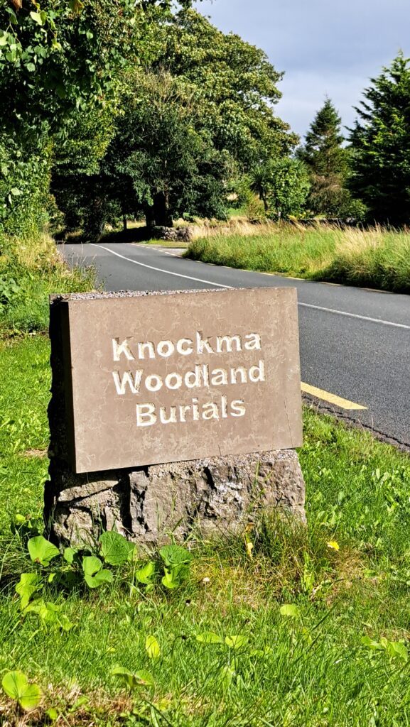 Knockma Woodland Burials sign